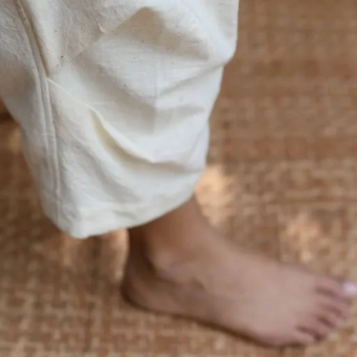Obi Cotton Pants - Chalk