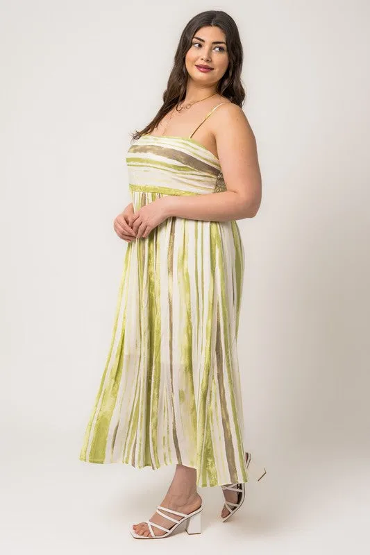 Olive Stripe Maxi Dress