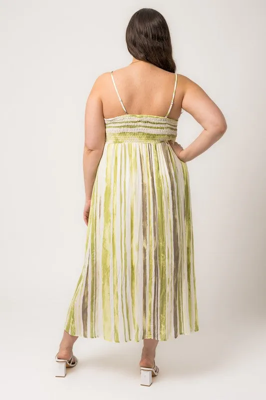 Olive Stripe Maxi Dress
