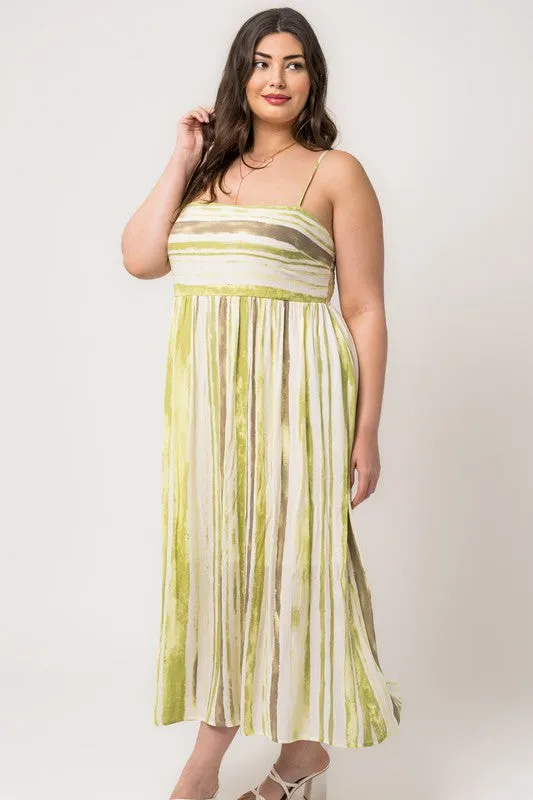 Olive Stripe Maxi Dress