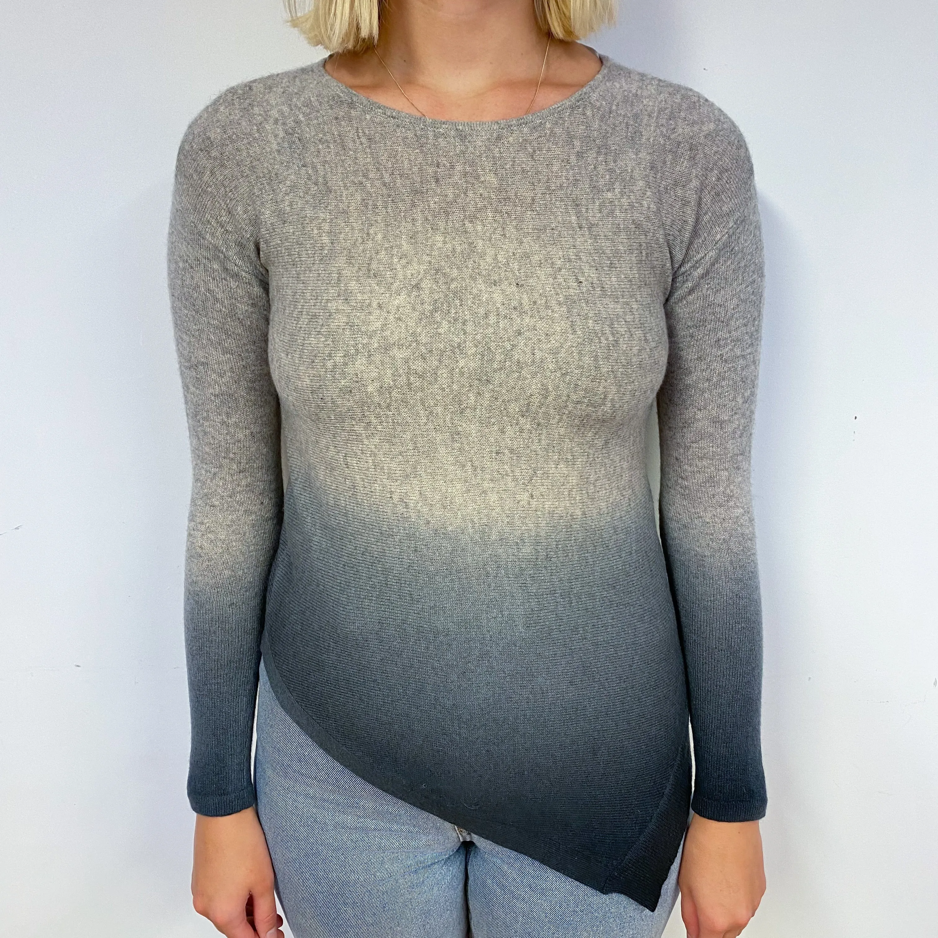 Ombré Cashmere Crew Neck Jumper Small