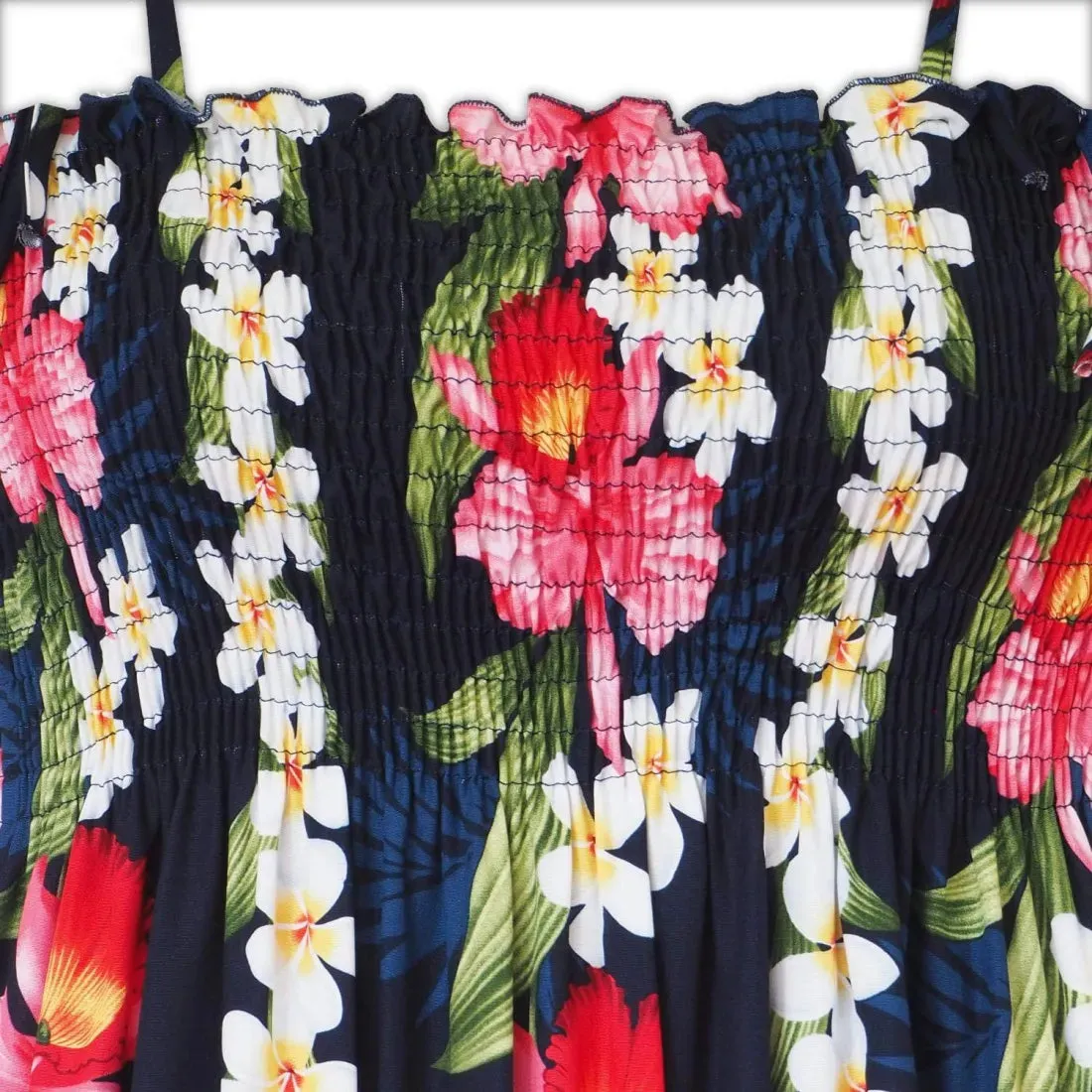 Orchid Play Blue Maxi Hawaiian Dress