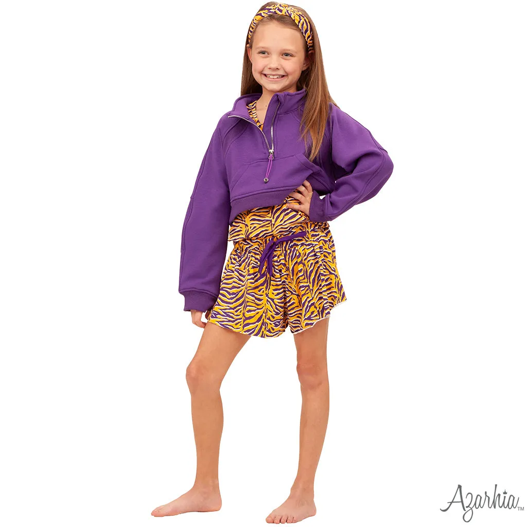 Oversized Cropped 1/4 Zip Sweatshirt