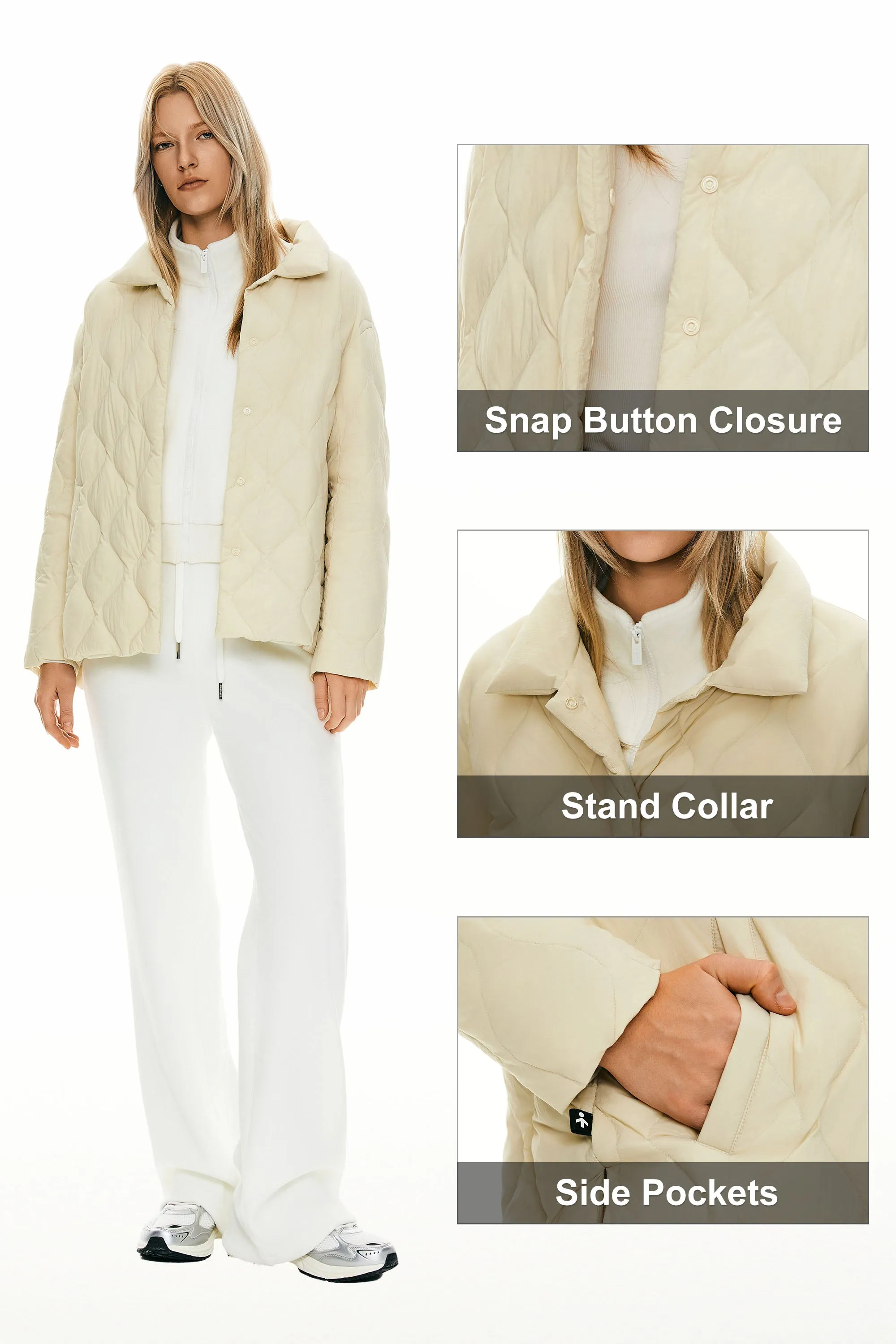 Oversized Puffer Jacket Lightweight Quilted