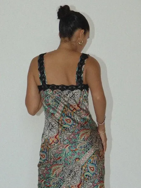 Paisley Print Maxi Dress