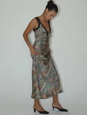 Paisley Print Maxi Dress