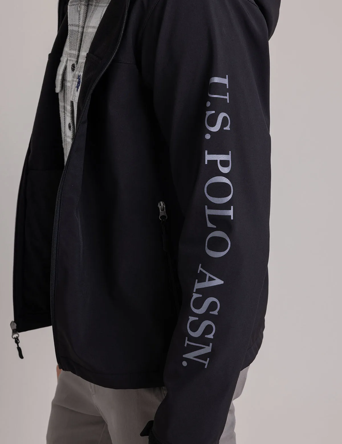 POLAR FLEECE BONDED WORDMARK JACKET