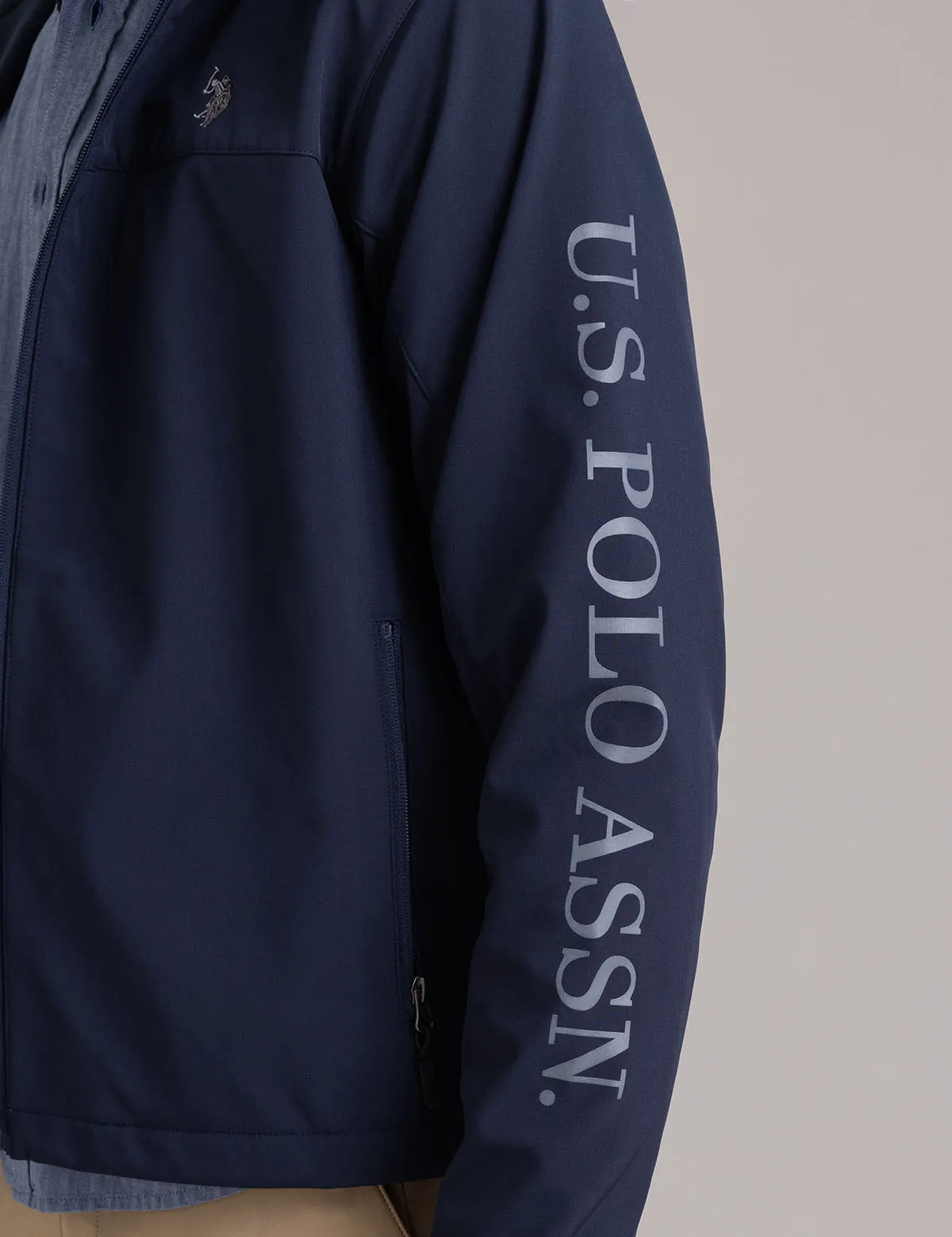 POLAR FLEECE BONDED WORDMARK JACKET