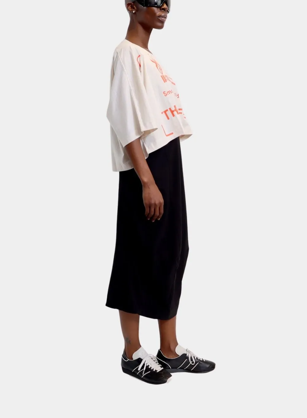 RUNDHOLZ | Black Midi Skirt