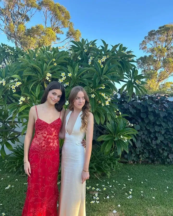 Satin Open Back Dress