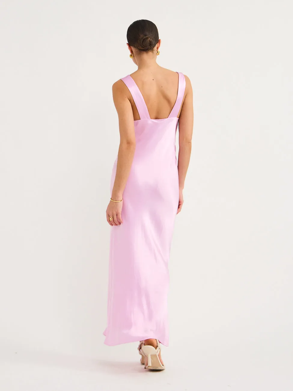 Shona Joy Plunged Midi Dress in Peony