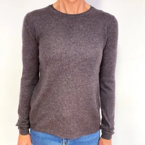 Slate Purple Cashmere Crew Neck Jumper Medium