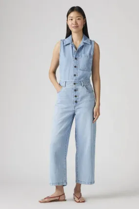 Sleeveless Denim Jumpsuit