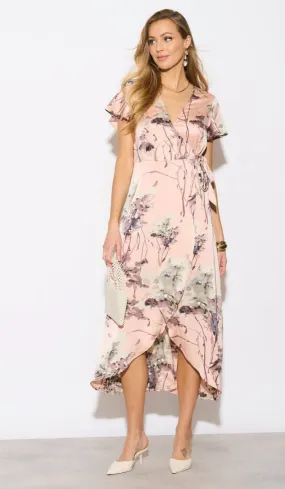 Sophie Wrap Dress I Blush