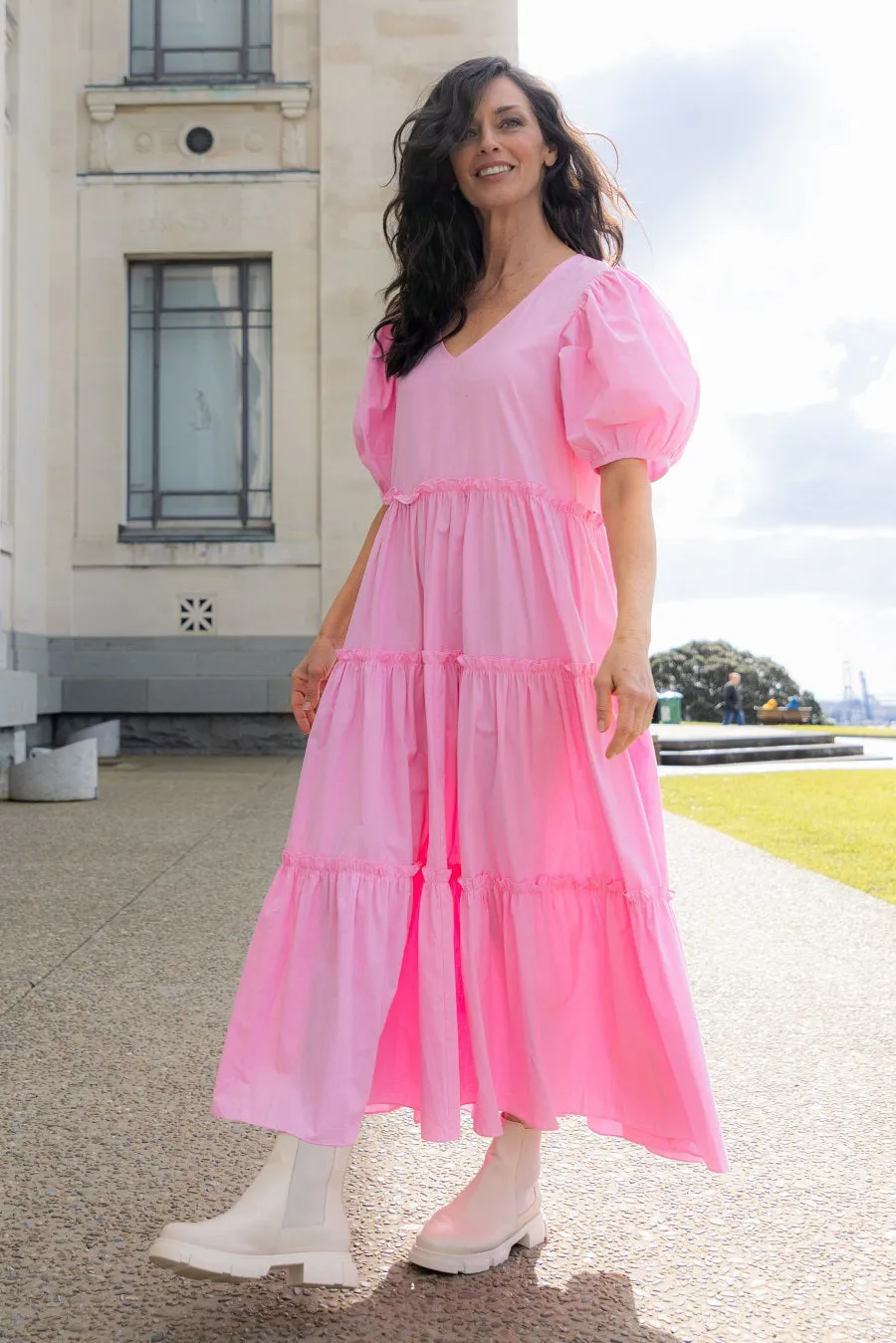The Bay Shell Dress Pink Cotton