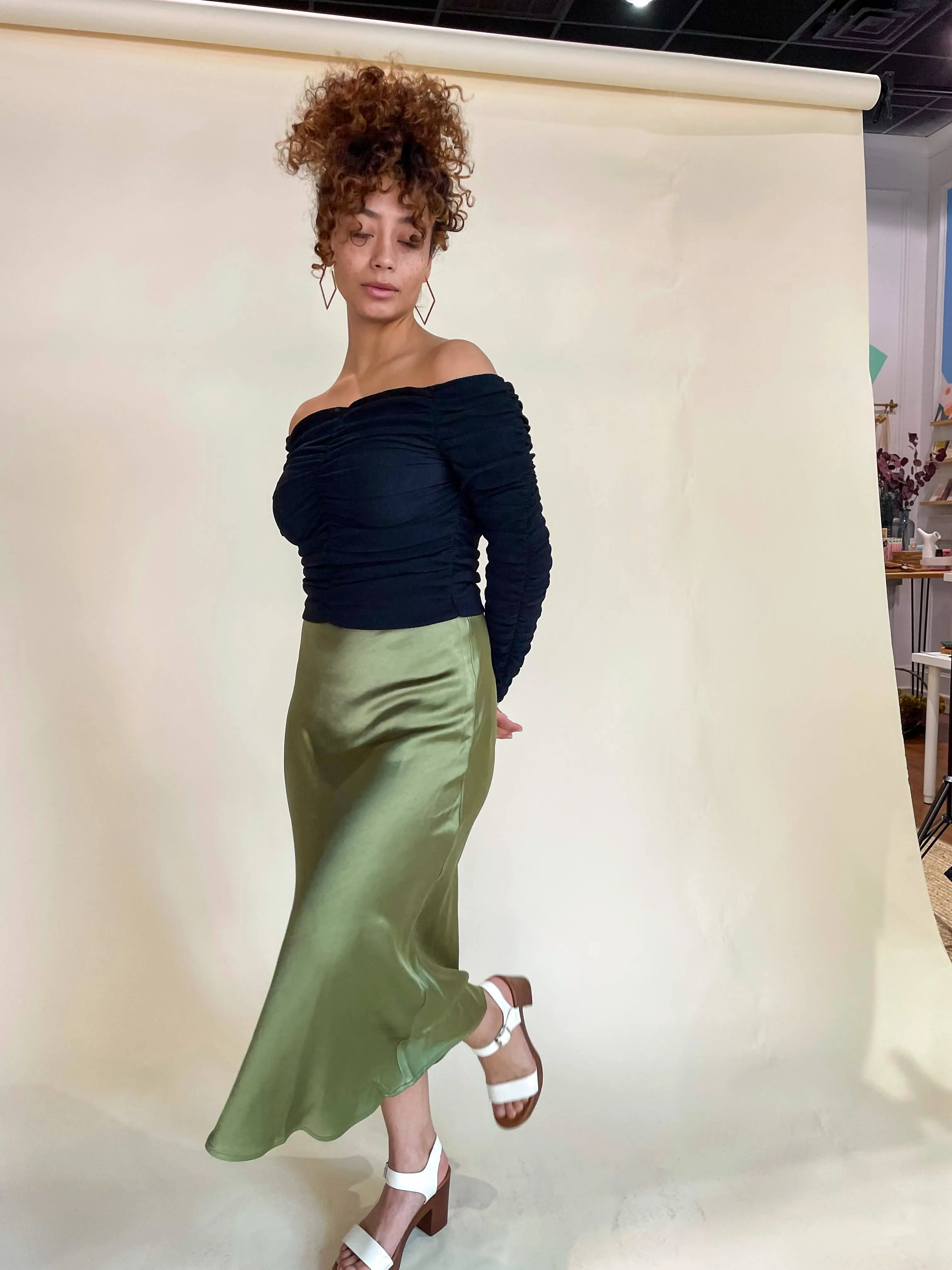 The Kaia Skirt-Green Skirt