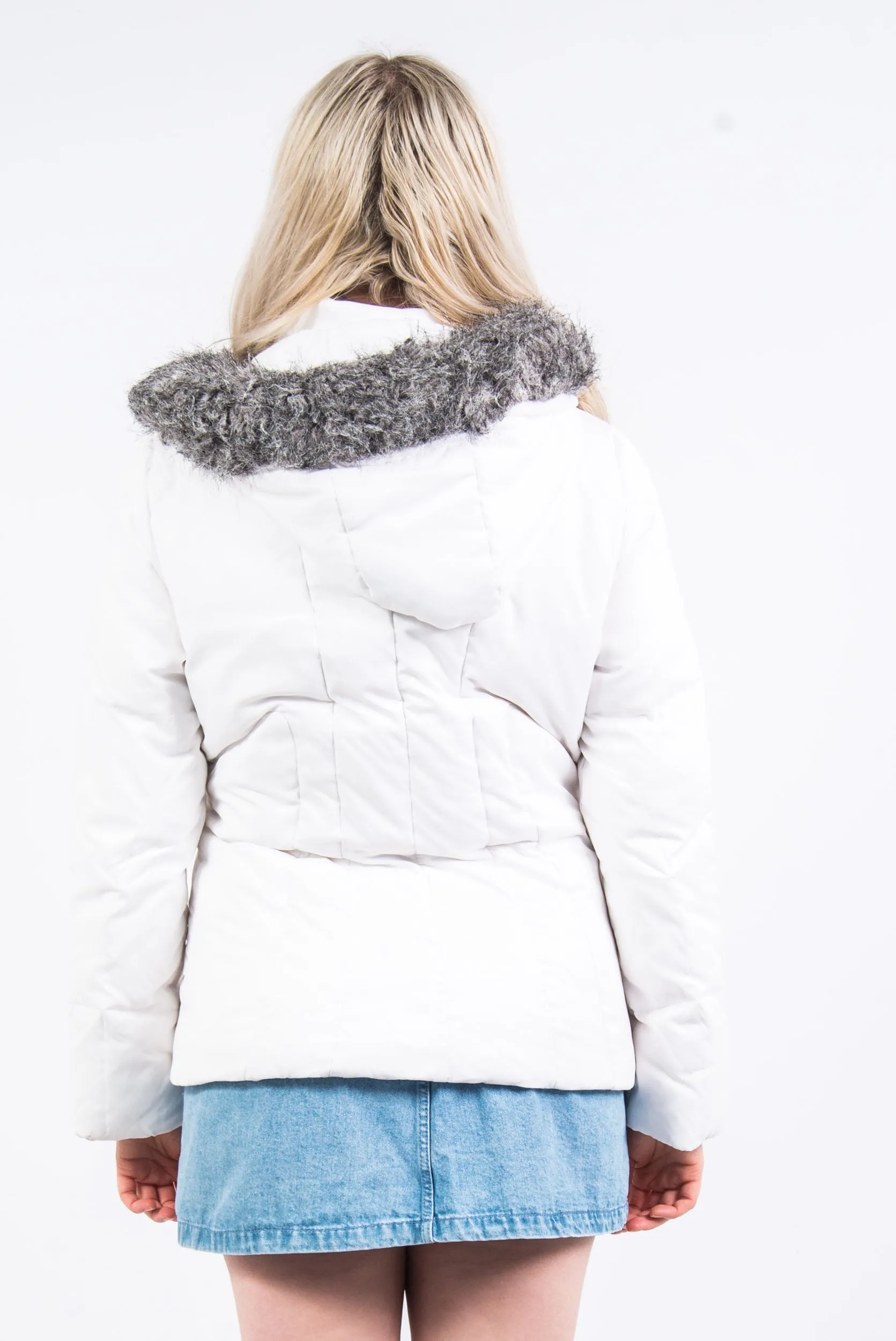 Vintage Calvin Klein Hooded Puffer Jacket Coat