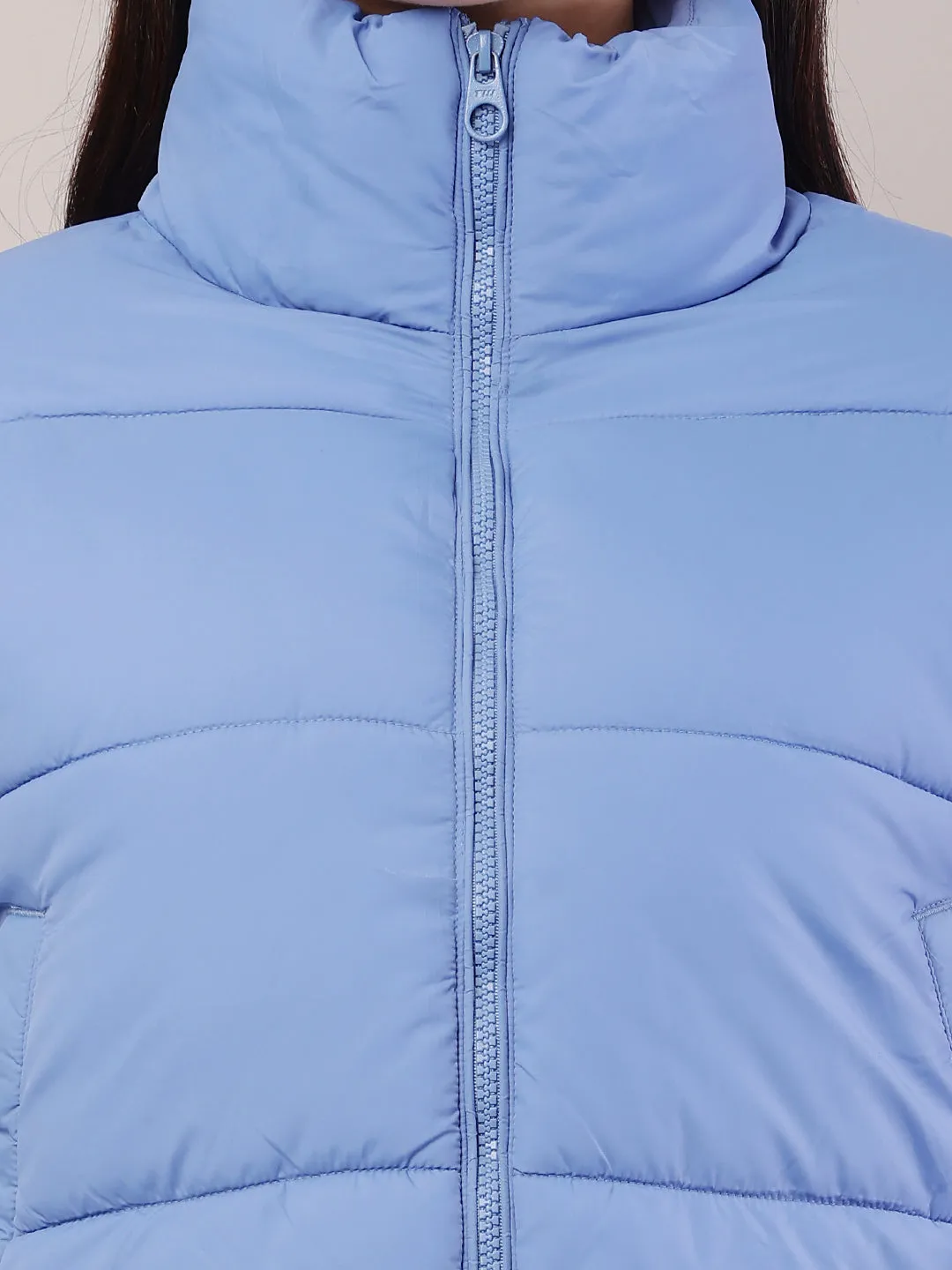 Women  Blue Puffer Jacket