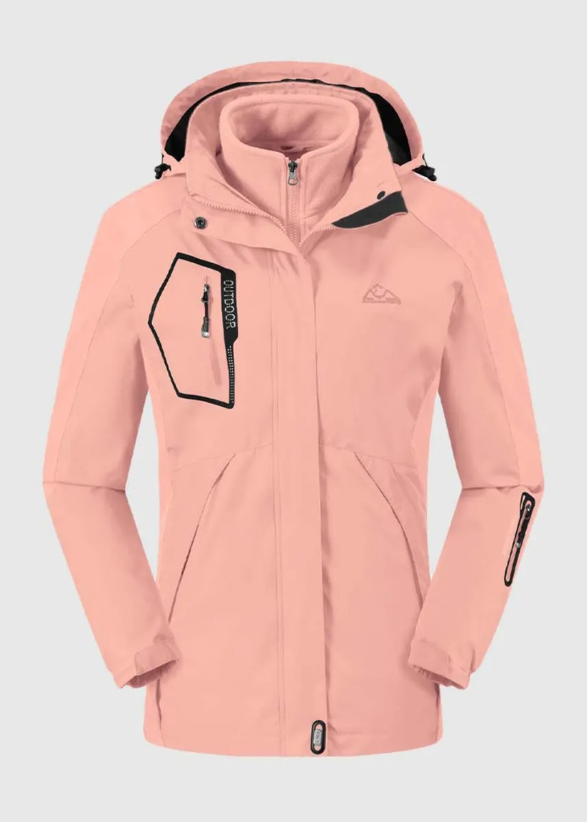 Women's 3-in-1 Water Resistant With Inner Fleece Jacket