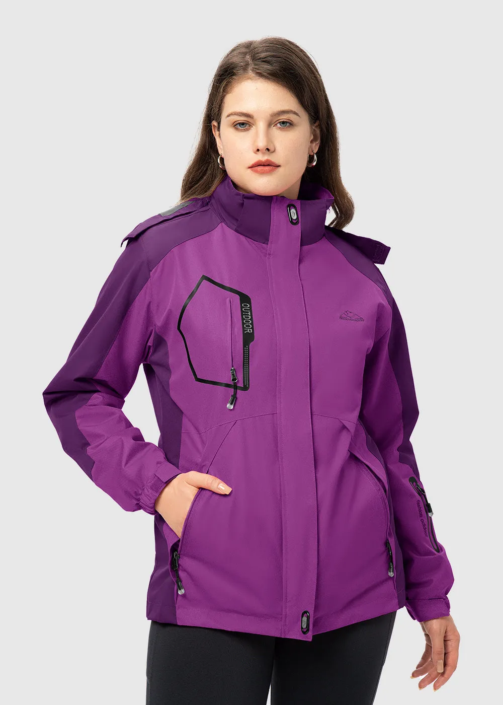 Women's 3-in-1 Water Resistant With Inner Fleece Jacket