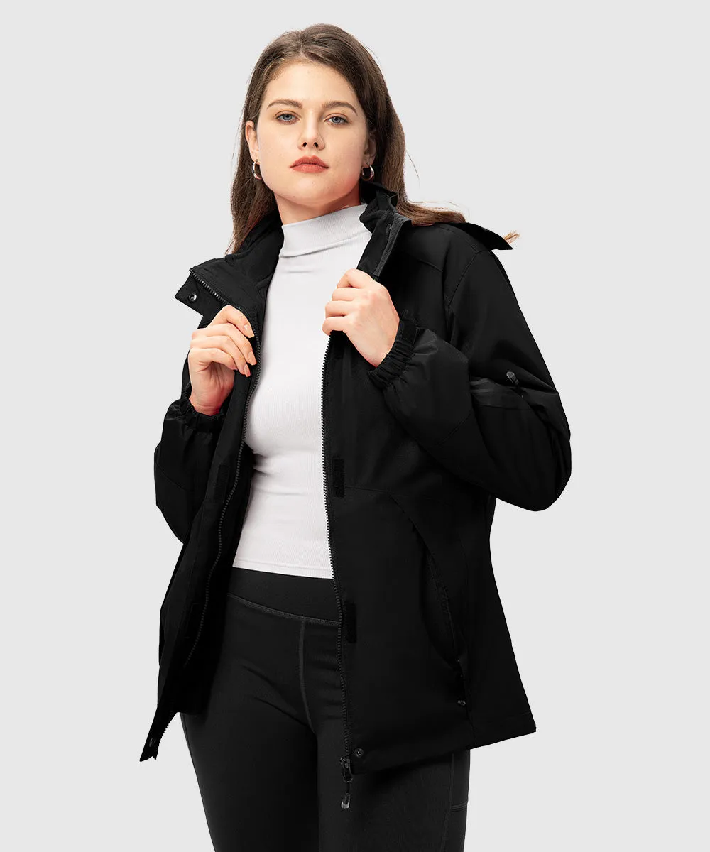Women's 3-in-1 Water Resistant With Inner Fleece Jacket