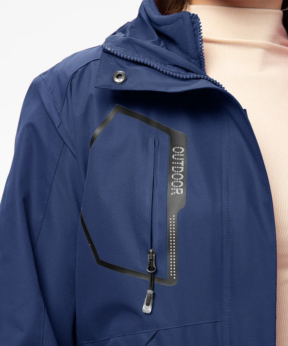 Women's 3-in-1 Water Resistant With Inner Fleece Jacket