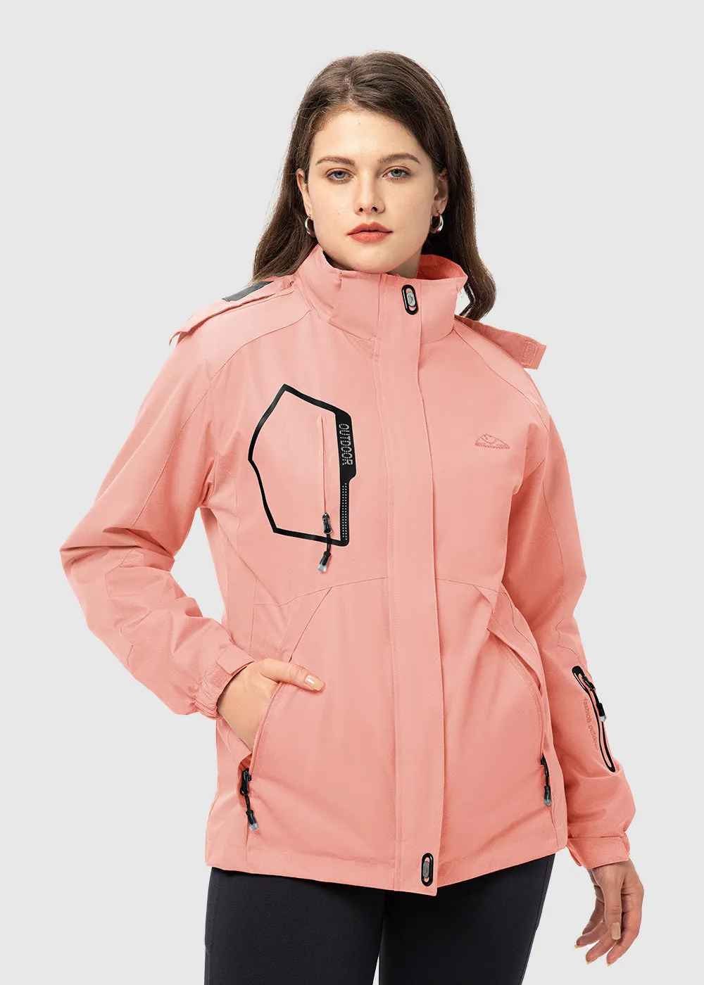 Women's 3-in-1 Water Resistant With Inner Fleece Jacket