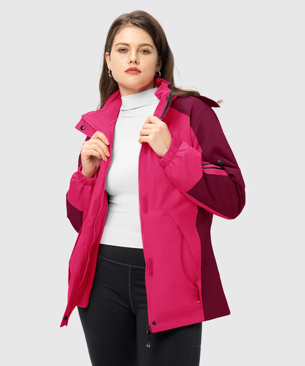 Women's 3-in-1 Water Resistant With Inner Fleece Jacket