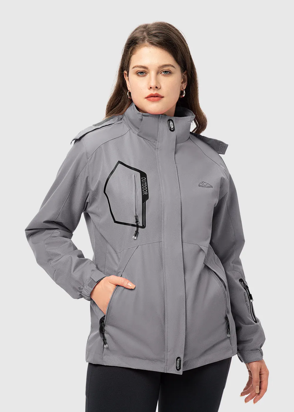 Women's 3-in-1 Water Resistant With Inner Fleece Jacket