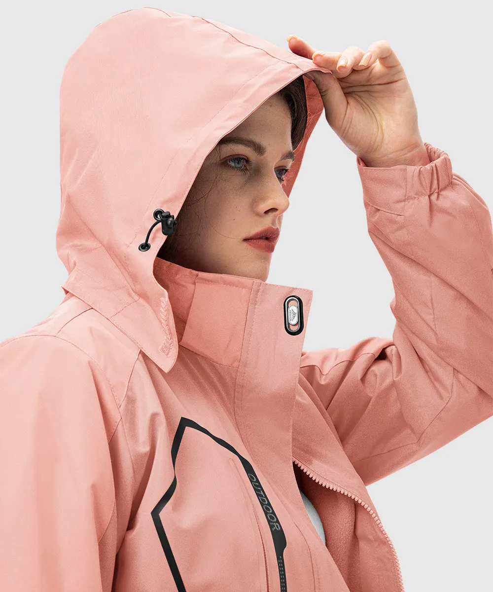 Women's 3-in-1 Water Resistant With Inner Fleece Jacket