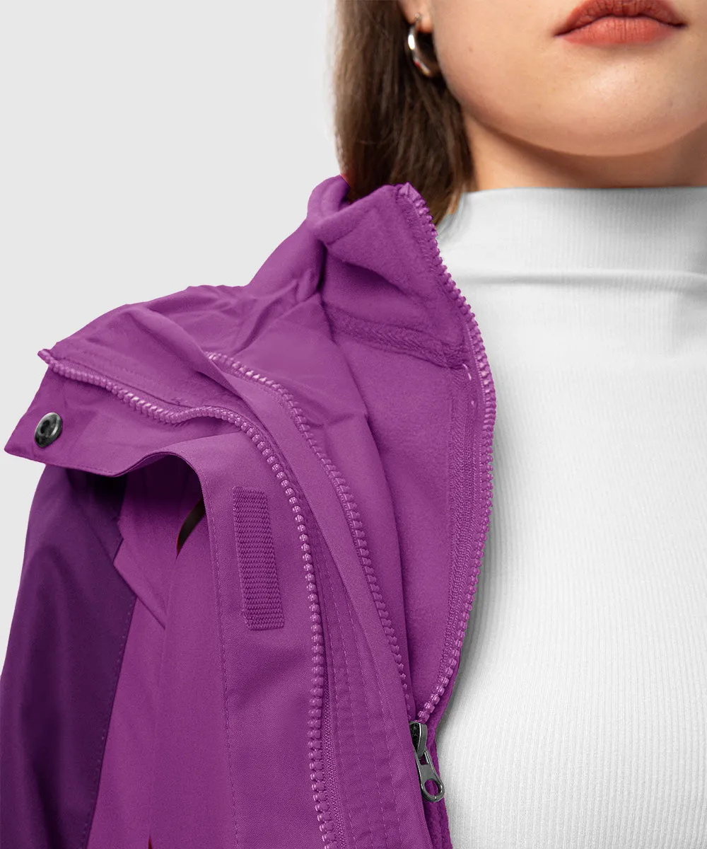 Women's 3-in-1 Water Resistant With Inner Fleece Jacket
