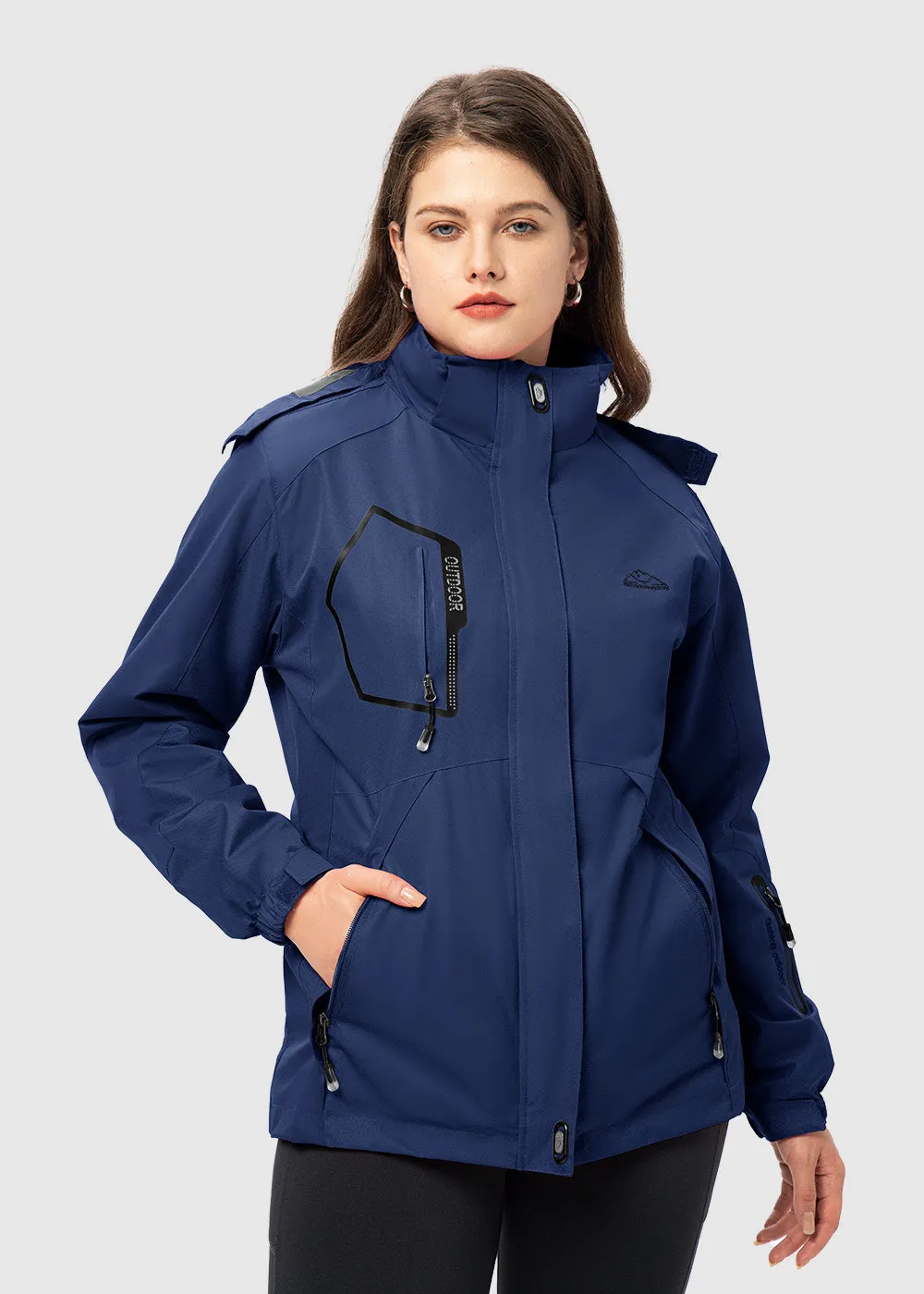 Women's 3-in-1 Water Resistant With Inner Fleece Jacket