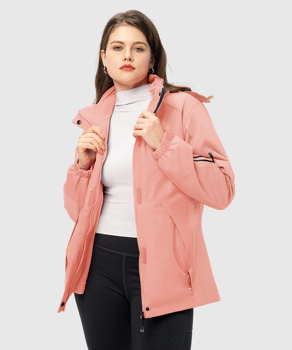 Women's 3-in-1 Water Resistant With Inner Fleece Jacket