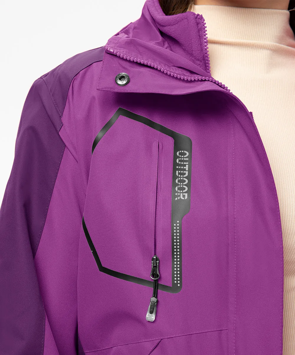 Women's 3-in-1 Water Resistant With Inner Fleece Jacket