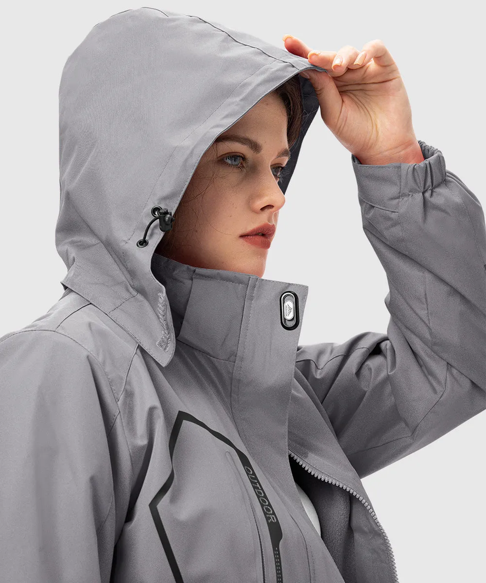Women's 3-in-1 Water Resistant With Inner Fleece Jacket