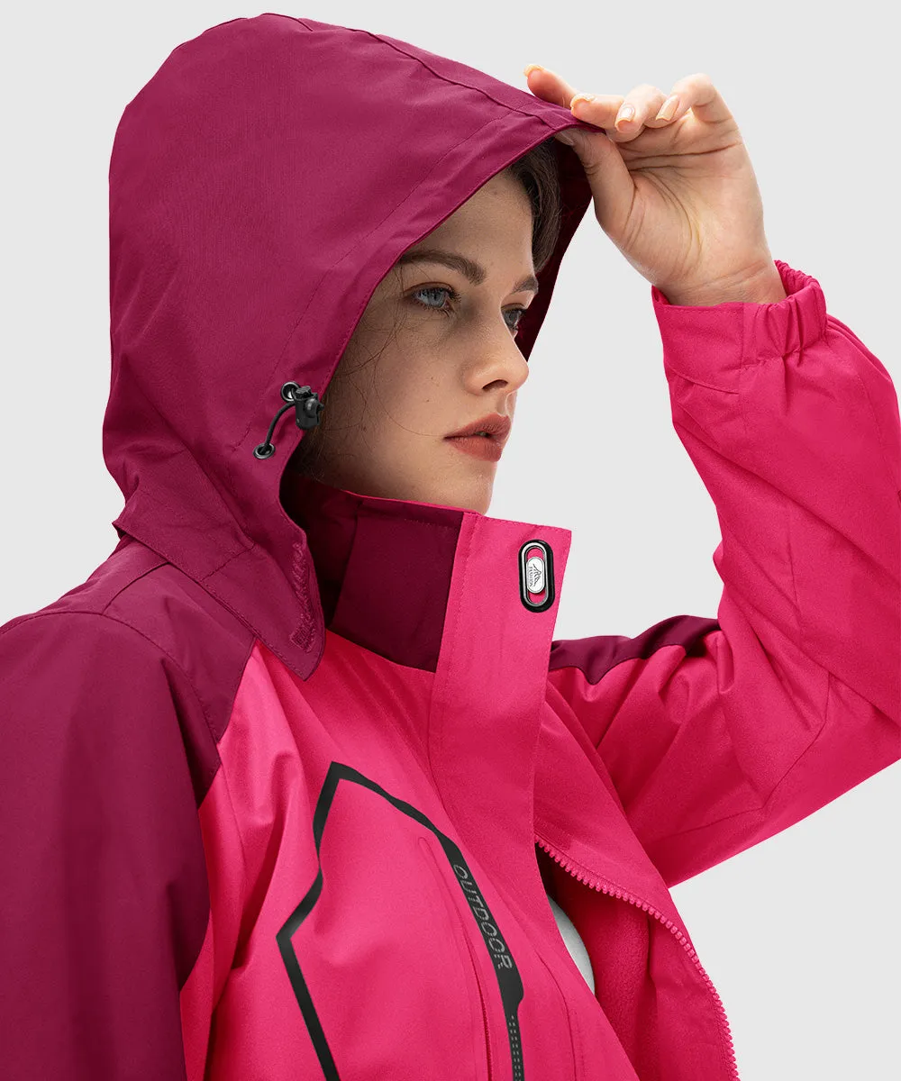 Women's 3-in-1 Water Resistant With Inner Fleece Jacket