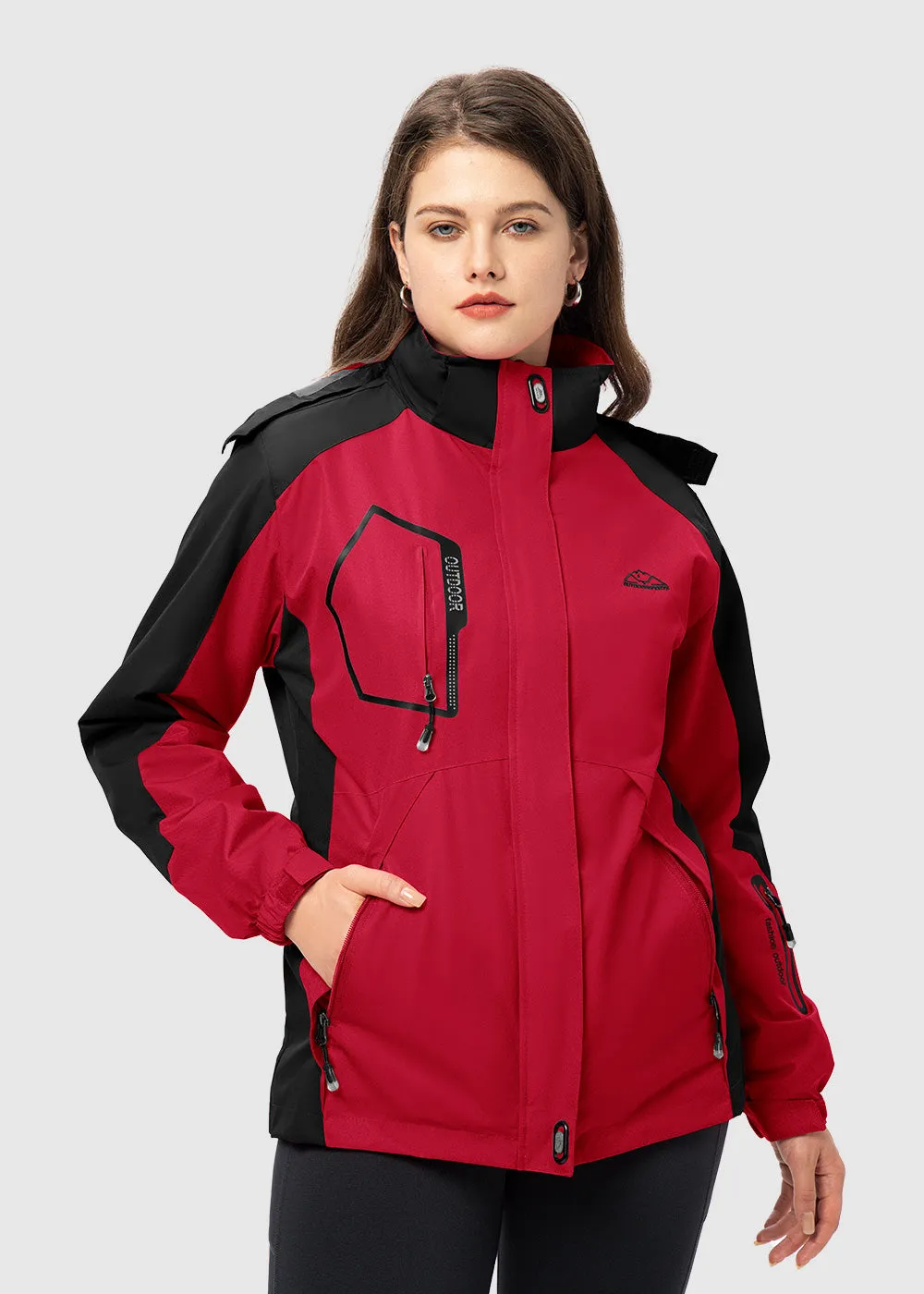 Women's 3-in-1 Water Resistant With Inner Fleece Jacket