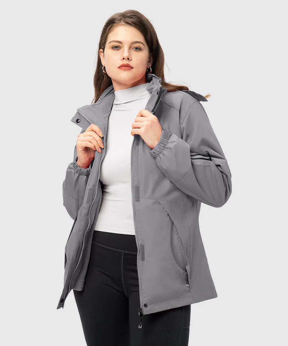 Women's 3-in-1 Water Resistant With Inner Fleece Jacket