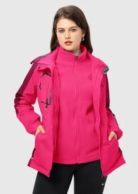 Women's 3-in-1 Water Resistant With Inner Fleece Jacket