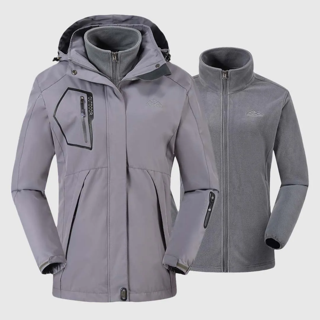 Women's 3-in-1 Water Resistant With Inner Fleece Jacket
