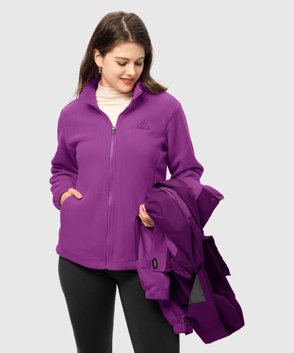 Women's 3-in-1 Water Resistant With Inner Fleece Jacket