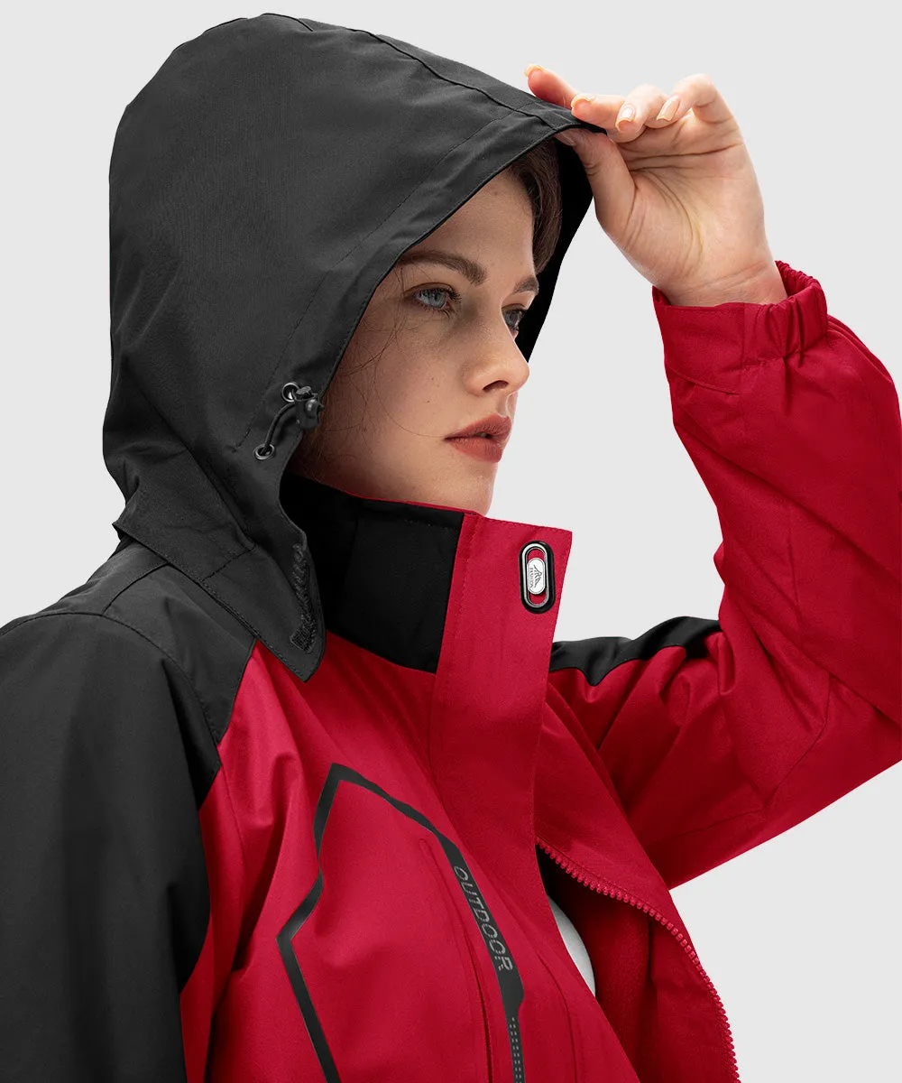 Women's 3-in-1 Water Resistant With Inner Fleece Jacket