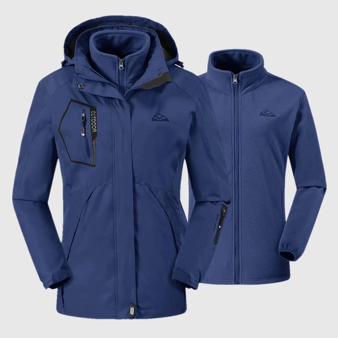 Women's 3-in-1 Water Resistant With Inner Fleece Jacket