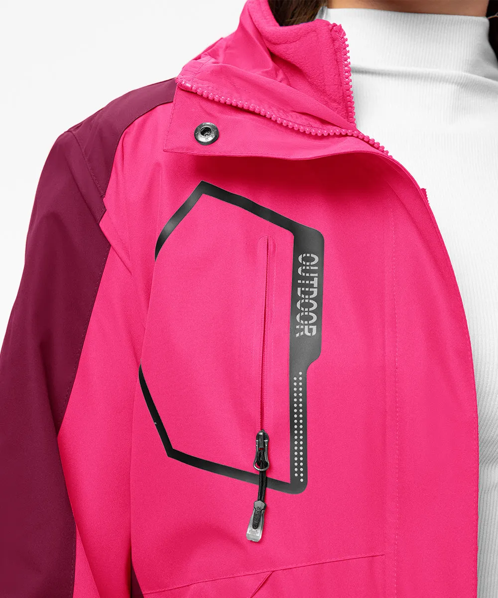 Women's 3-in-1 Water Resistant With Inner Fleece Jacket