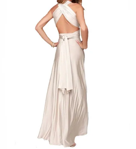 Women’s Convertible Bandage Boho Maxi Dress - FashionZapp