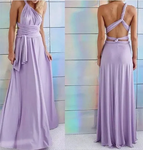 Women’s Convertible Bandage Boho Maxi Dress - FashionZapp