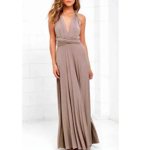 Women’s Convertible Bandage Boho Maxi Dress - FashionZapp