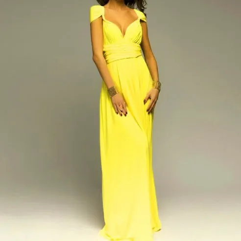 Women’s Convertible Bandage Boho Maxi Dress - FashionZapp