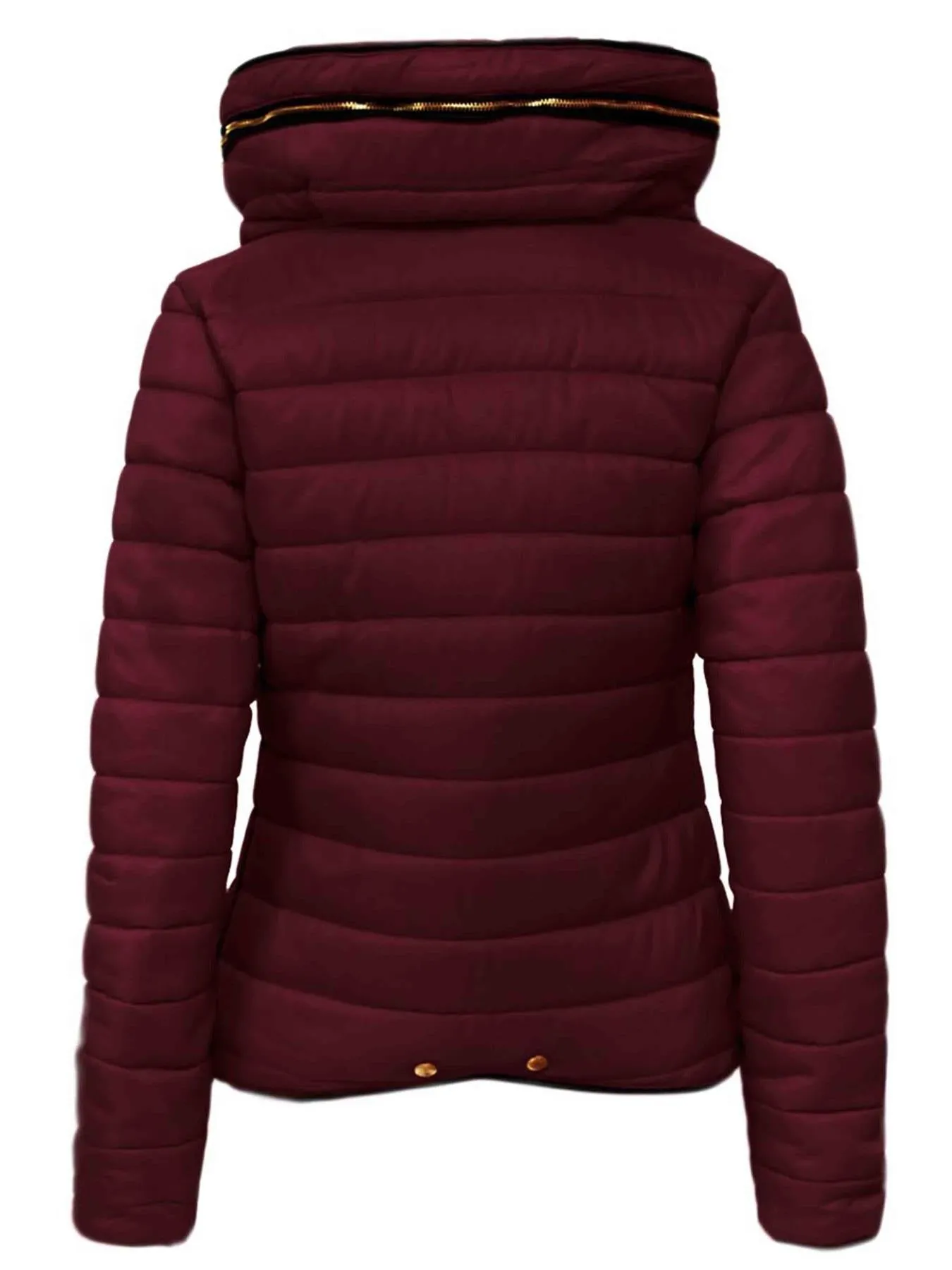 Women's Quilted Padded Puffer Jacket Ladies Bubble  Hoody Coat