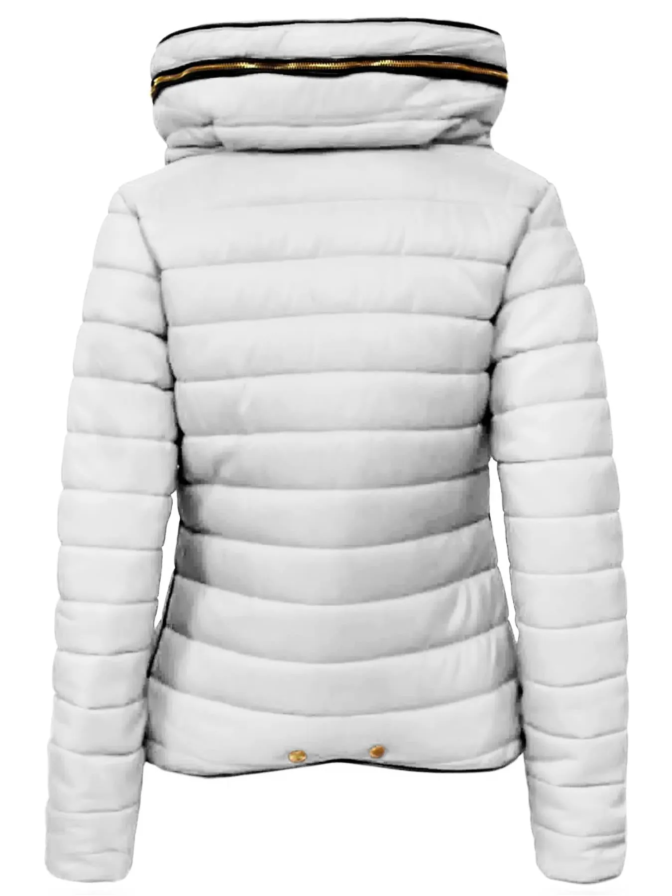 Women's Quilted Padded Puffer Jacket Ladies Bubble  Hoody Coat